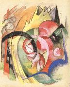 Franz Marc, Colorful Flowers (mk34)